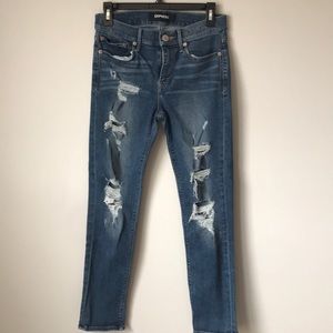 Express super skinny mid rise jeans 4S